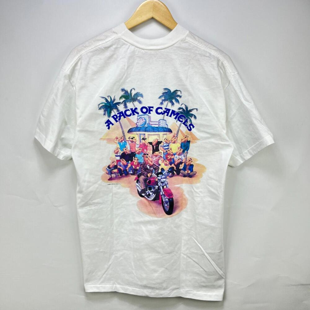 Vintage 90s A Pack Camel Cigarettes Pocket T-Shirt NEW XL